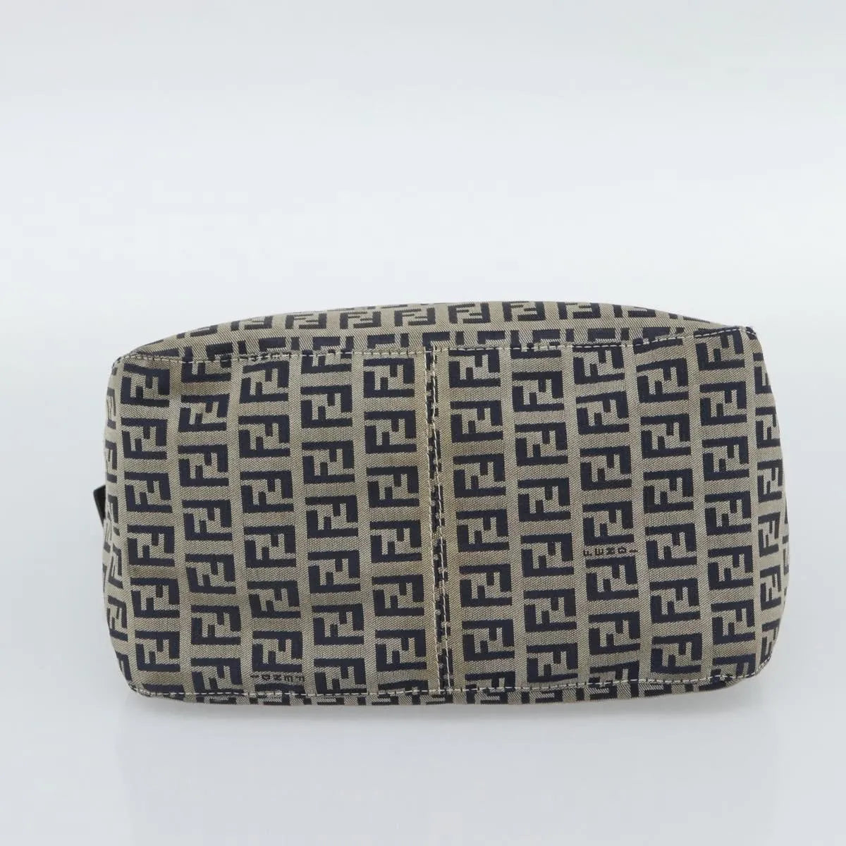 Fendi Zucchino Canvas Mamma Baguette canvas, Navy, Canvas, Shoulder Bag