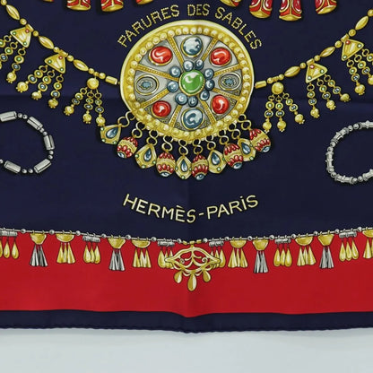 Hermes Carré 90 Silk multicolor, Navy, Silk, Scarf