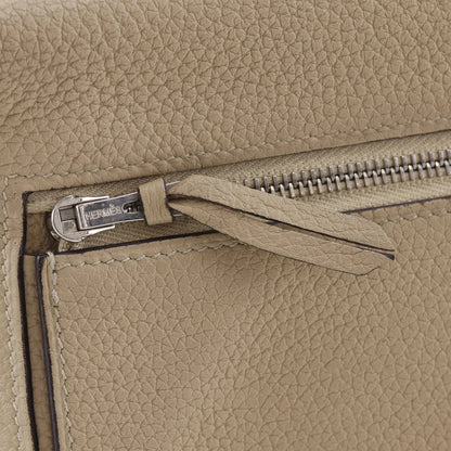 Hermes Dogon Recto Verso Leather, Beige, Leather, Wallet