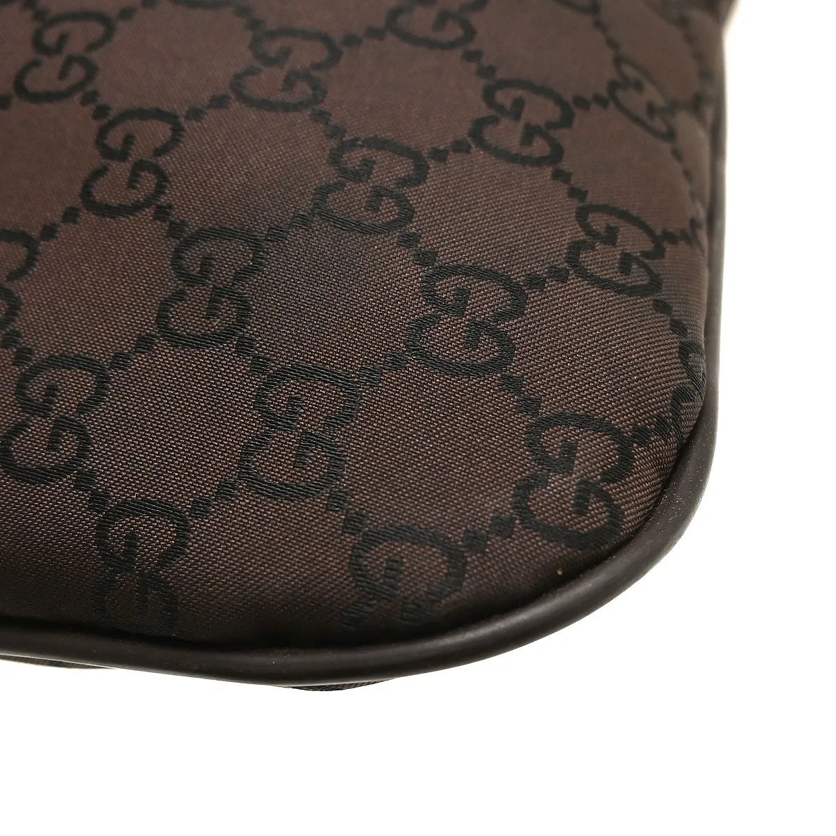Gucci Messenger Bag (Outlet) GG Canvas and white leather, Brown, Canvas, Shoulder Bag