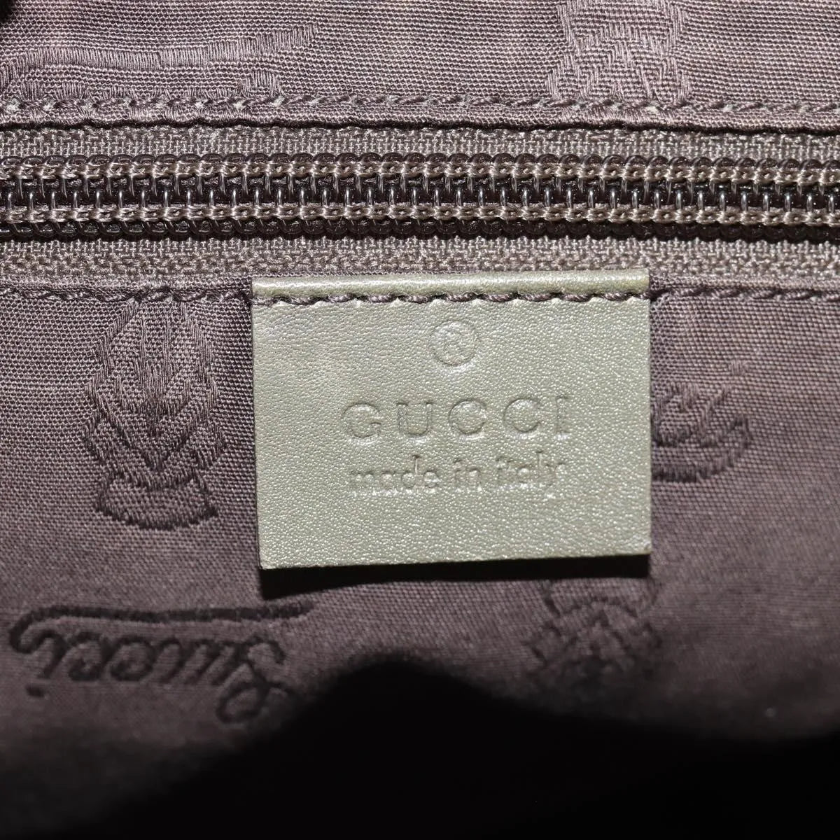 Gucci Zip Top Messenger GG Imprime, Khaki, Canvas, Shoulder Bag