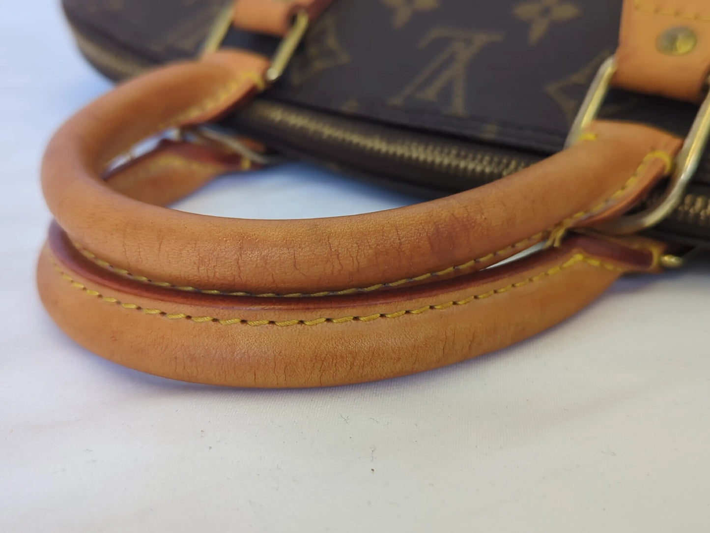 Louis Vuitton Alma Monogram, Brown, Canvas, Handbag