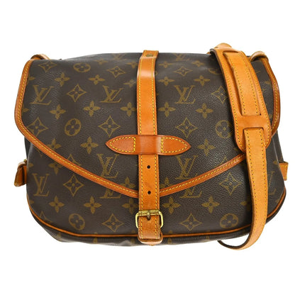 Louis Vuitton Saumur Monogram Canvas, Brown, Canvas, Shoulder Bag
