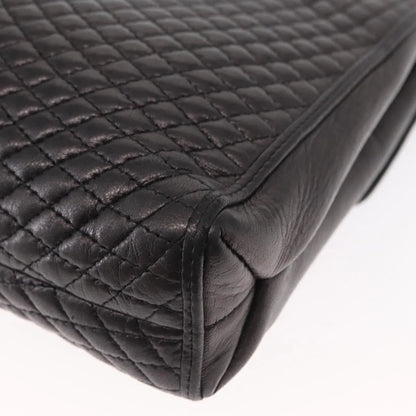 Bally Vintage Chain Quilted Leather, Black, Leather, Shoulder Bag