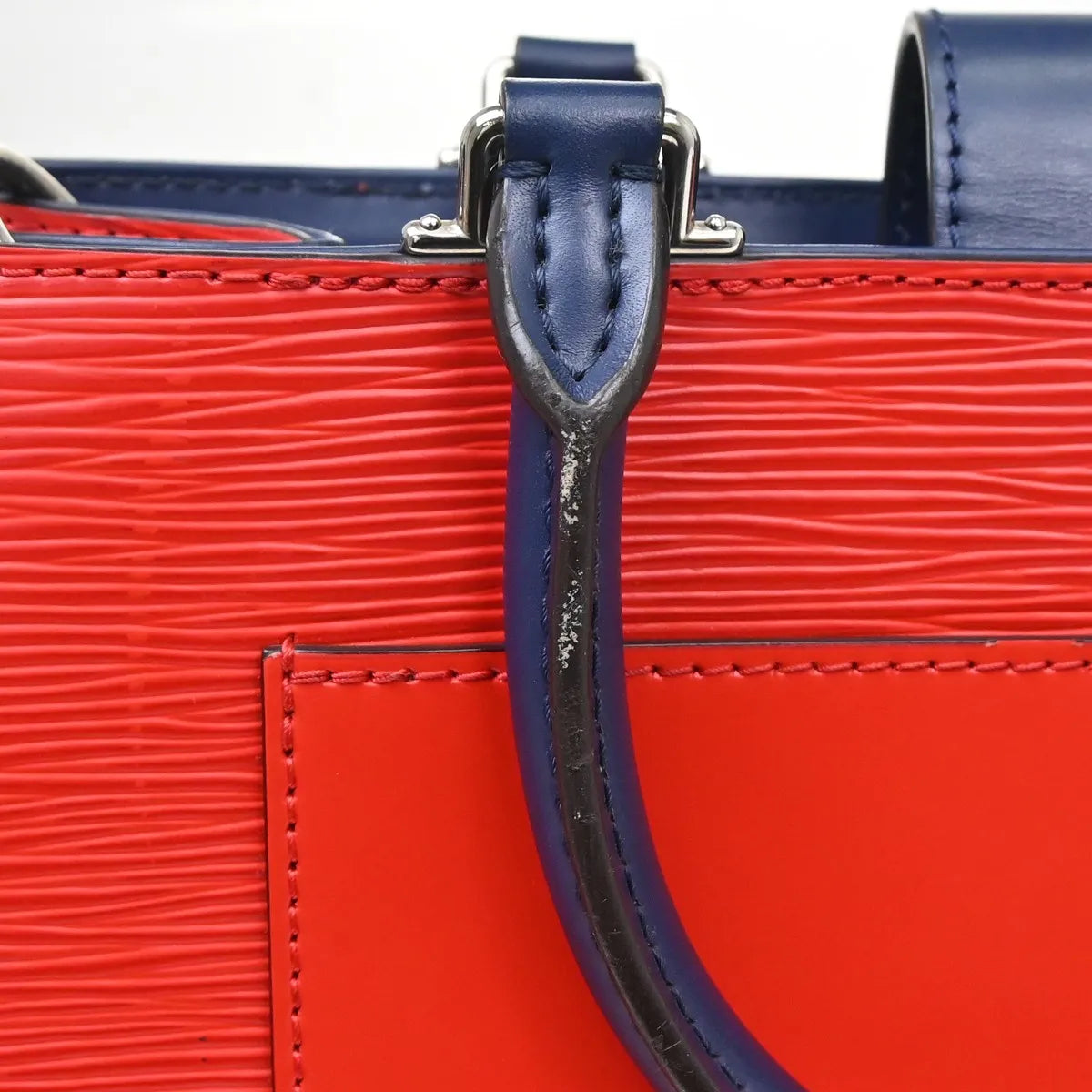 Louis Vuitton Kleber Epi Leather, Red, Leather, Handbag