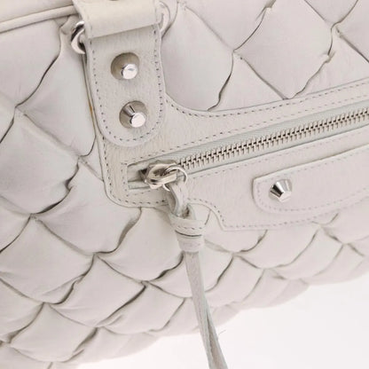 Balenciaga Matelasse Leather, White, Leather, Handbag