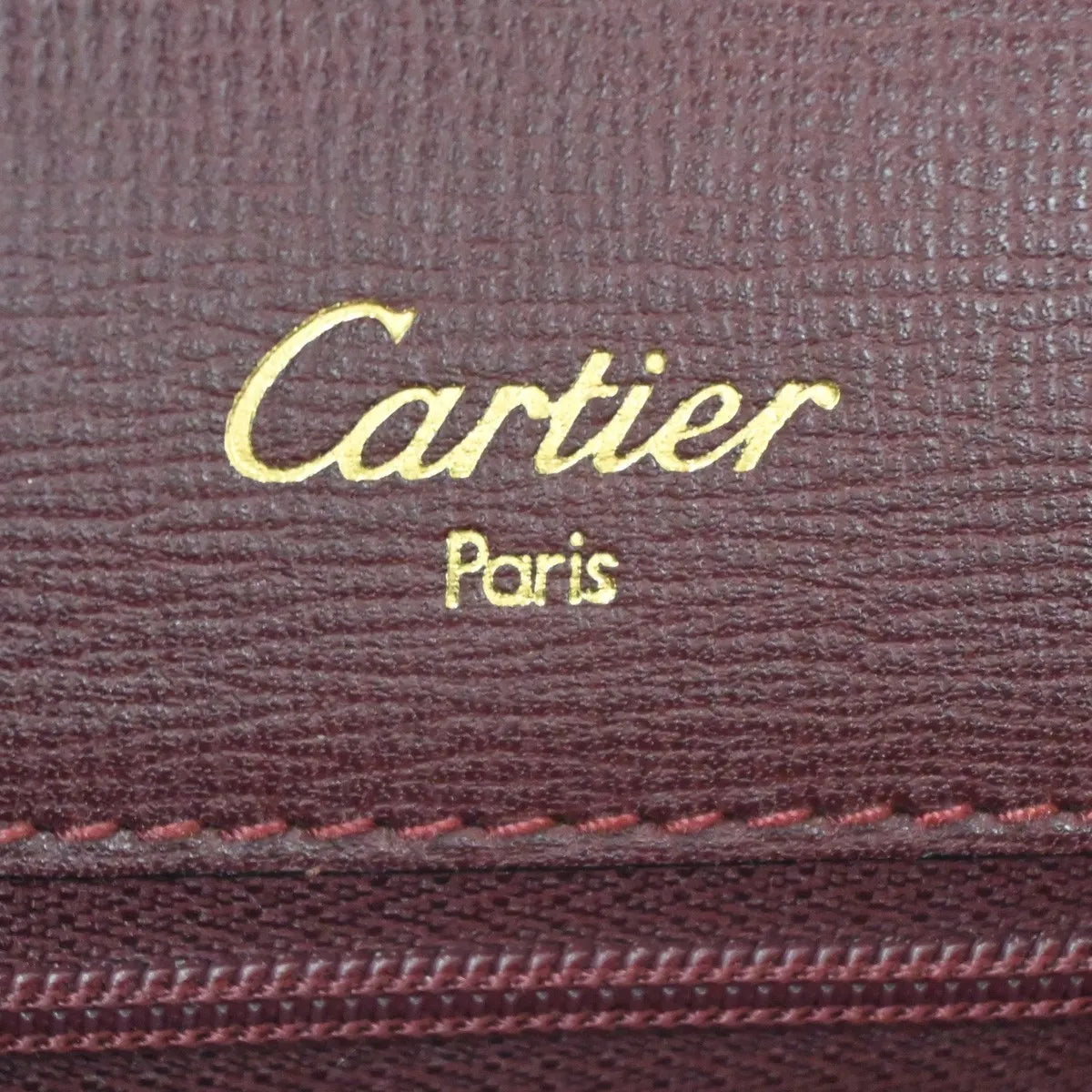 Cartier Must De Cartier Leather, Burgundy, Leather, Handbag