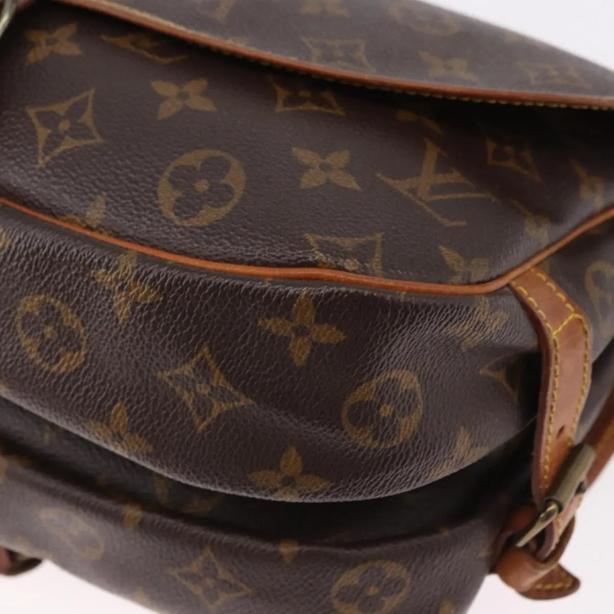 Louis Vuitton Saumur Monogram, Brown, Canvas, Shoulder Bag