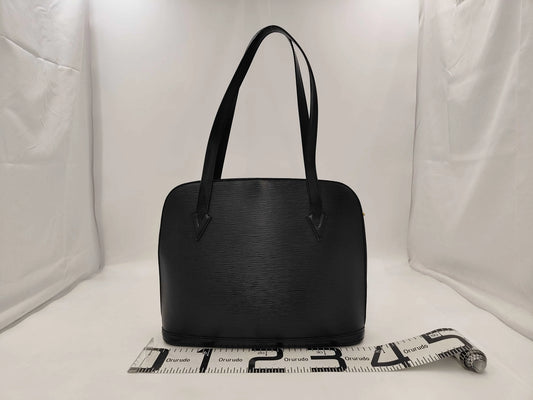 Louis Vuitton Lussac Epi Leather, Black, Leather, Handbag
