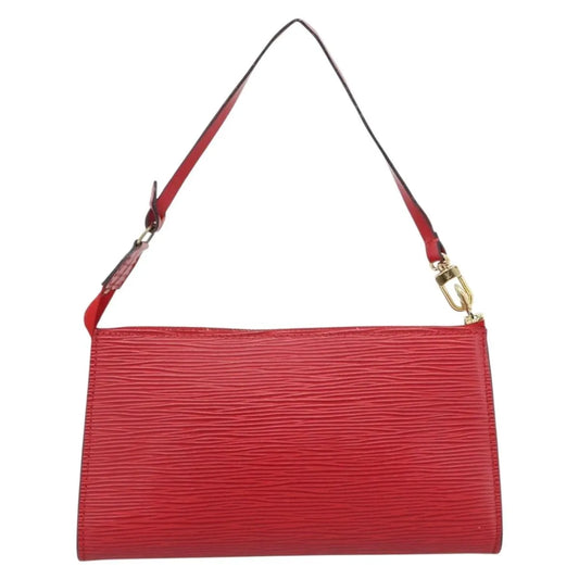 Louis Vuitton Pochette Accessoires Epi, Red, Leather, Clutch