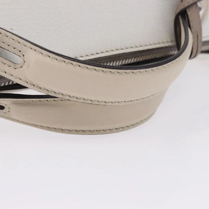 Fendi By The Way Satchel M, White, Leather, Crossbody Bag