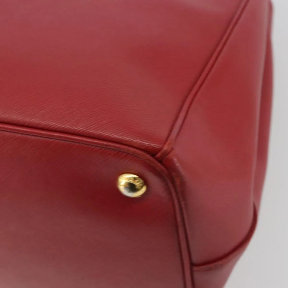 Prada Double Zip Lux Tote Saffiano Leather, Red, Leather, Handbag