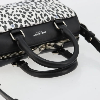 Saint Laurent Classic Baby Duffle Printed Leather, Black, Leather, Handbag