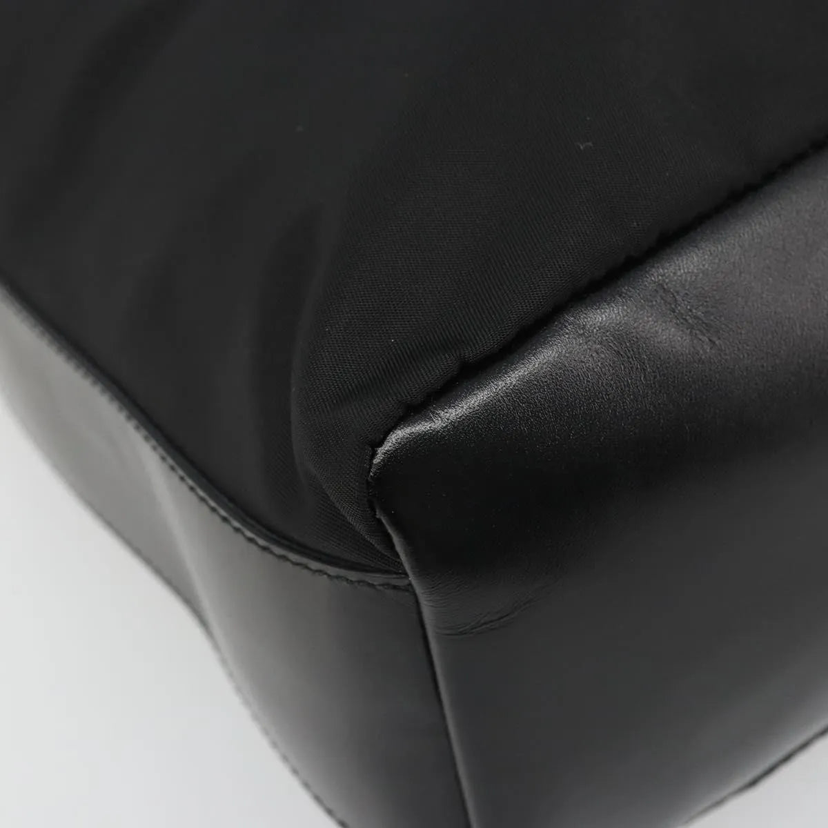 Prada Shoulder Python, Black, Nylon, Shoulder Bag