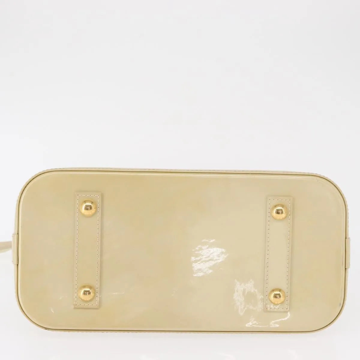 Louis Vuitton Alma Monogram Vernis, Beige, Patent Leather, Handbag