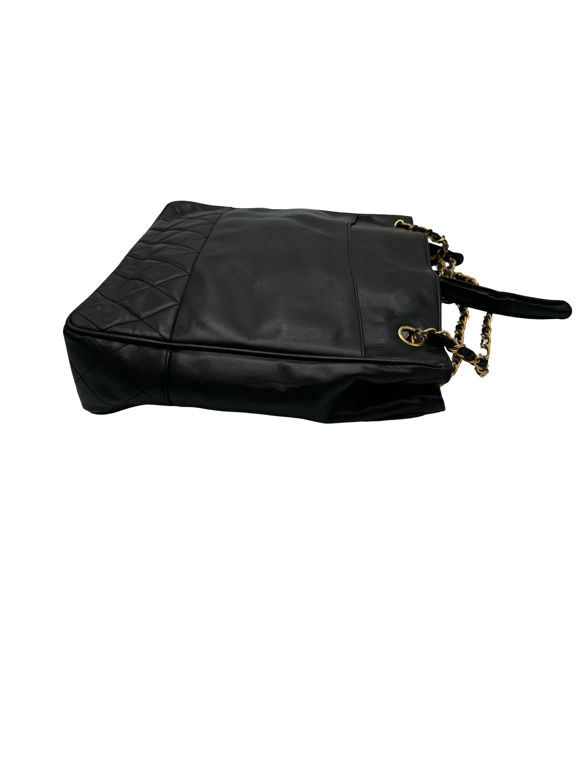 Chanel Matelasse Chain Leather, Black, Leather, Shoulder Bag