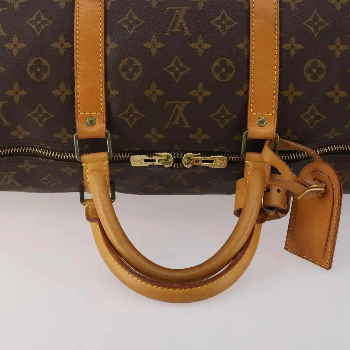 Louis Vuitton Keepall Bandoulière Monogram, Brown, Canvas, Travel Bag