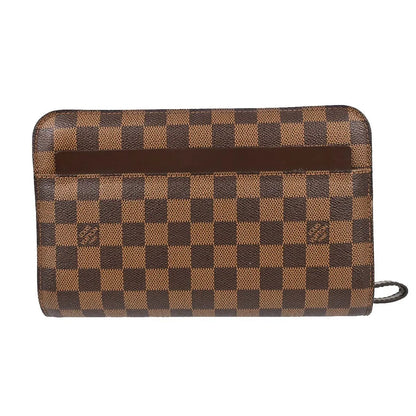 Louis Vuitton Pochette Saint Louis Damier, Brown, Canvas, Clutch
