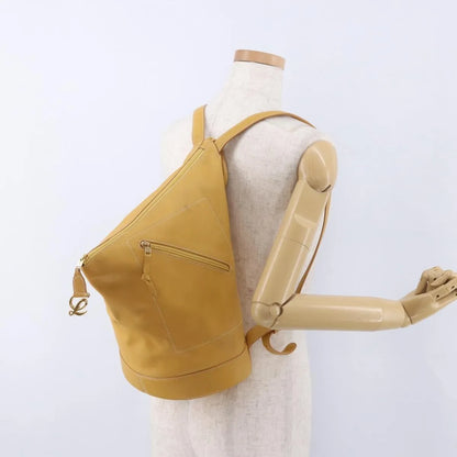 Loewe Anton Leather, Yellow, Leather, Backpack