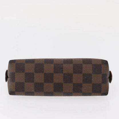 Louis Vuitton Cosmetic Damier, Brown, Canvas, Clutch