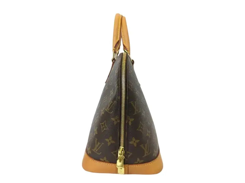 Louis Vuitton Alma Monogram, Brown, Canvas, Handbag