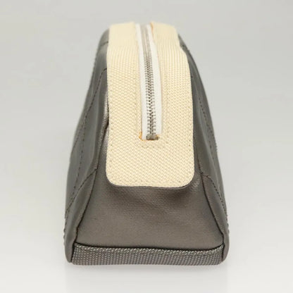Chanel Vintage Clutch Leather, Gray, Leather, Clutch