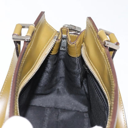 Salvatore Ferragamo Double Gancini Side Buckle Tote Patent Leather, Brown, Patent Leather, Handbag