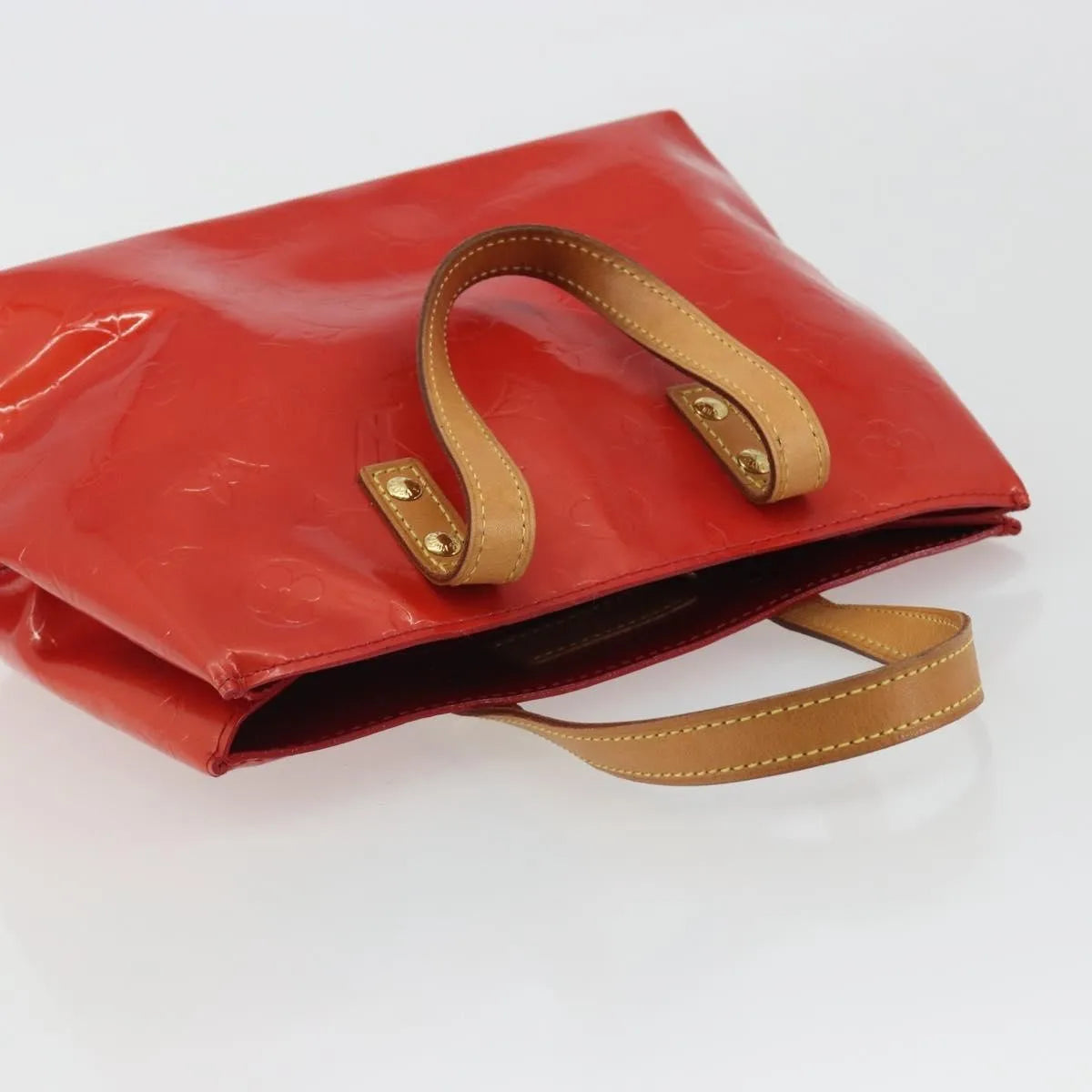Louis Vuitton Reade Monogram Vernis, Red, Patent Leather, Handbag