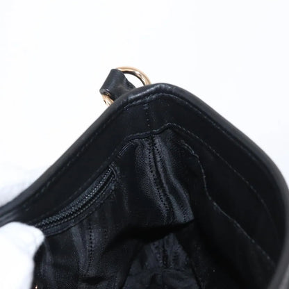 Salvatore Ferragamo Gancini Suede, Black, Suede, Shoulder Bag