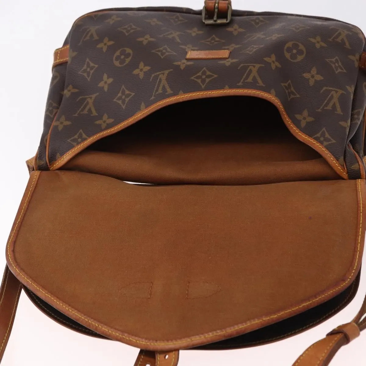Louis Vuitton Saumur Monogram, Brown, Canvas, Shoulder Bag