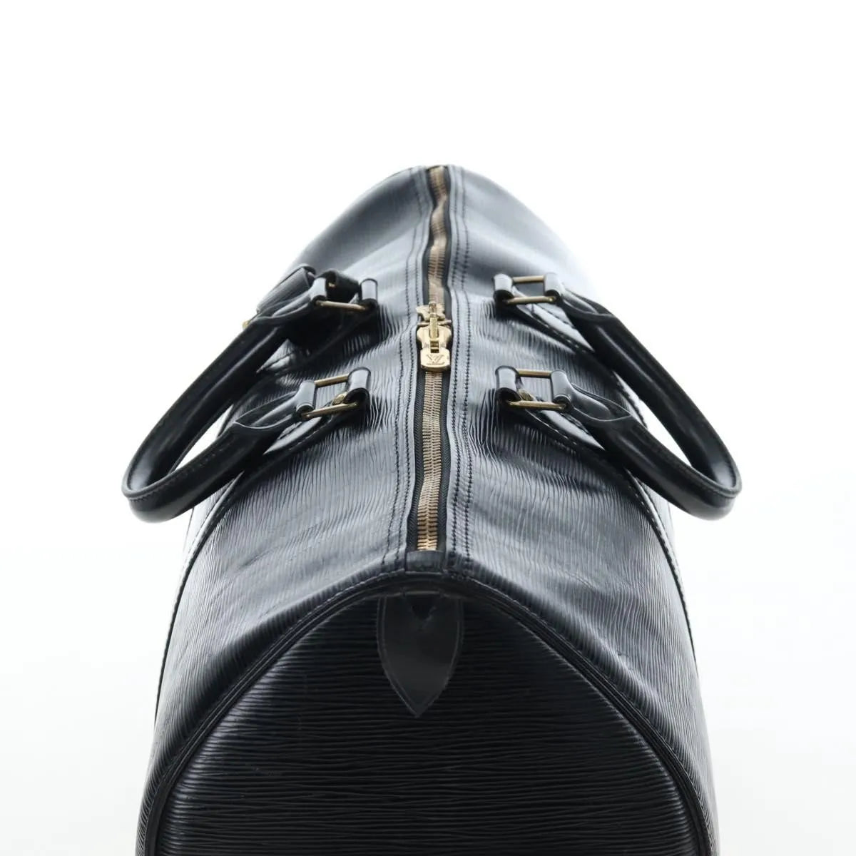 Louis Vuitton Keepall Epi, Black, Leather, Travel Bag