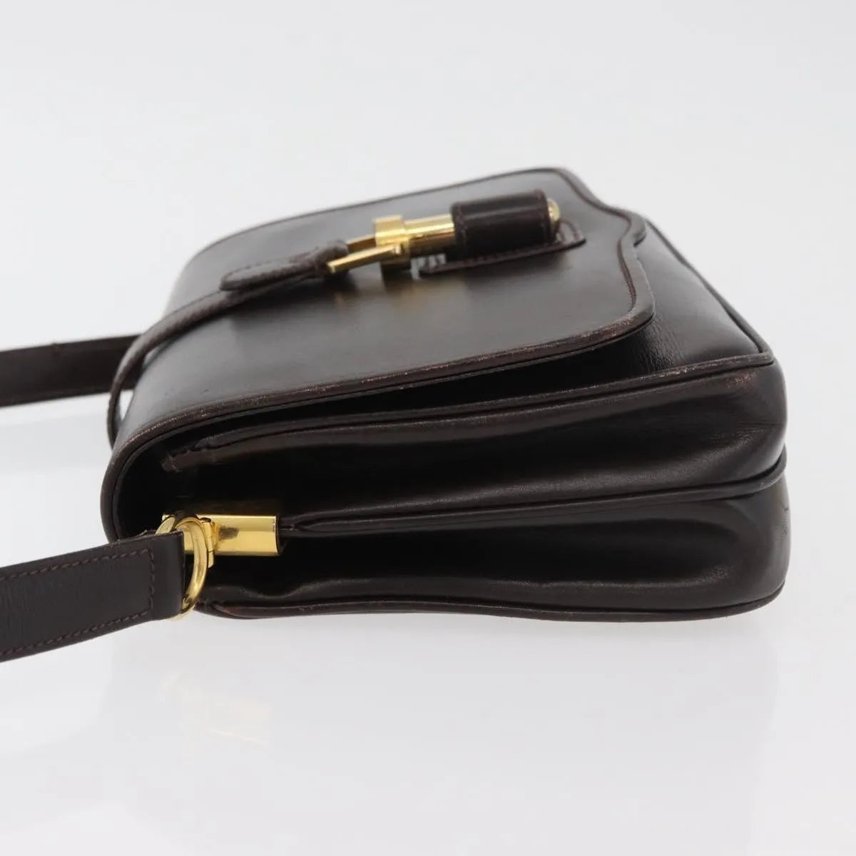 Gucci Vintage Leather, Brown, Leather, Shoulder Bag