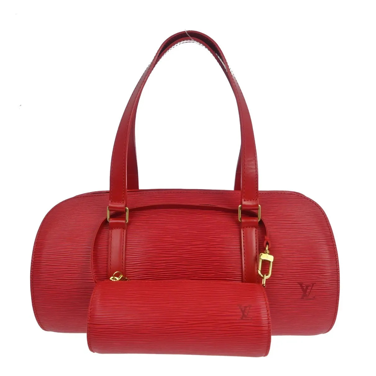 Louis Vuitton Soufflot Epi Leather, Red, Leather, Handbag