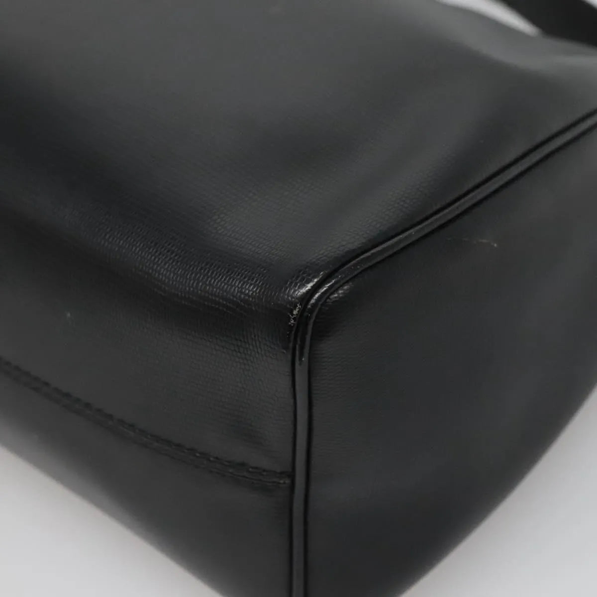 Celine Circle Logo Leather, Black, Leather, Handbag