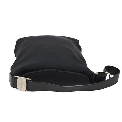 Salvatore Ferragamo Vara Nylon, Black, Nylon, Shoulder Bag