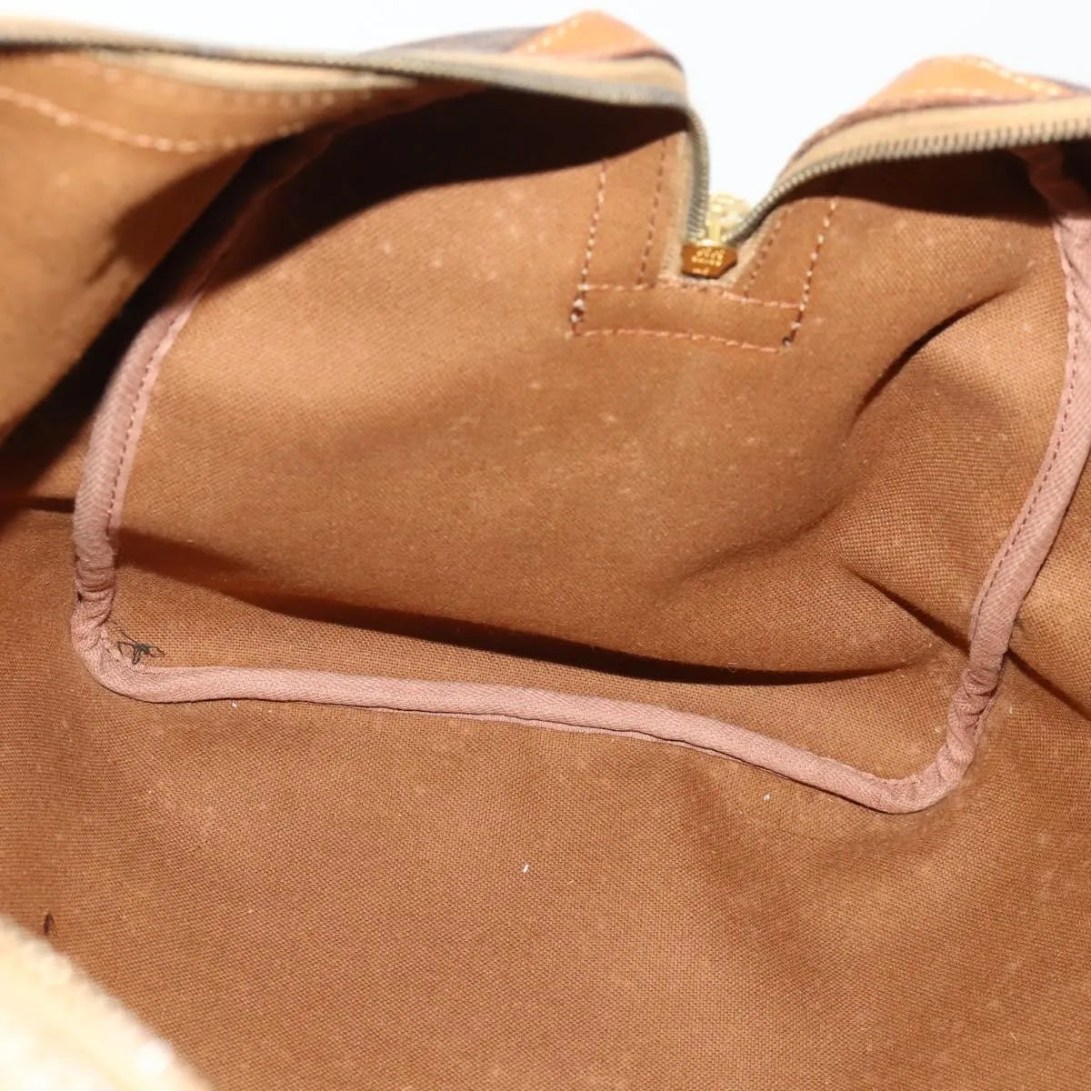 Celine Vintage Duffle Canvas and Leather, Brown, Canvas, Travel Bag