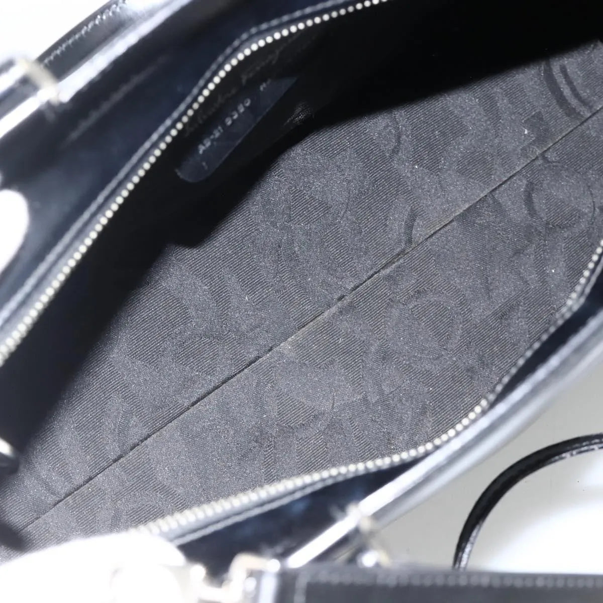 Salvatore Ferragamo Double Gancini Side Buckle Tote Leather, Black, Leather, Handbag