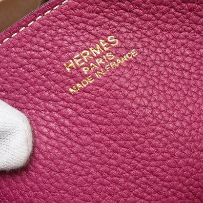 Hermes Double Sens Tote Clemence, Brown, Leather, Tote Bag