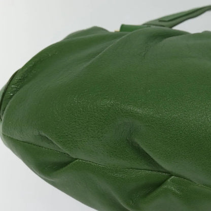 Bvlgari Chandra Hobo Leather, Green, Leather, Handbag