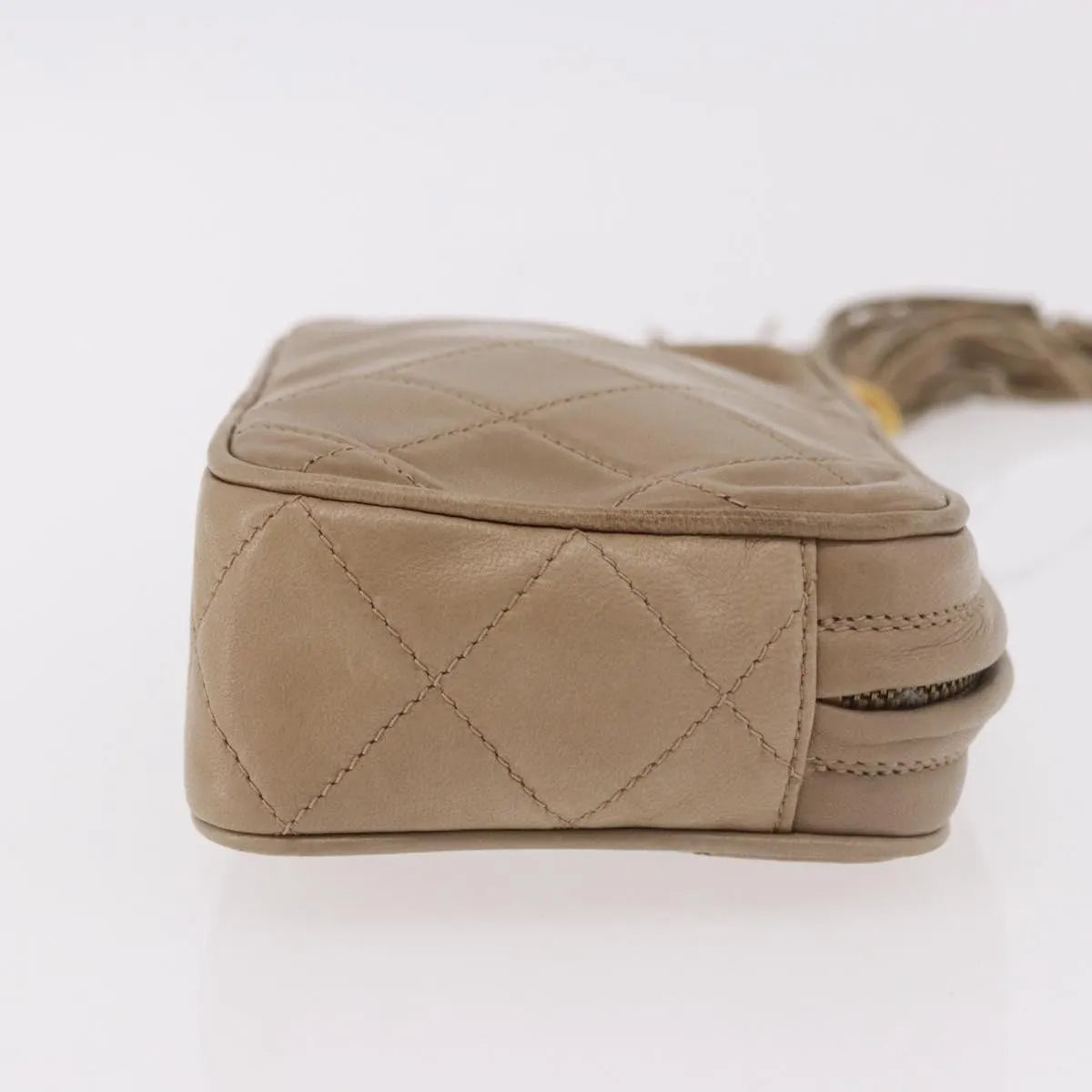 Chanel Vintage Clutch Leather, Beige, Leather, Clutch