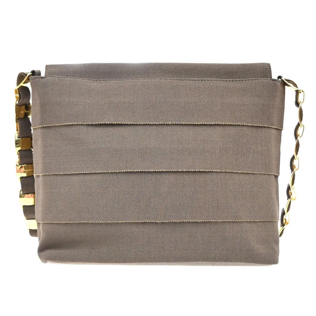 Salvatore Ferragamo Vala Canvas, Brown, Canvas, Shoulder Bag