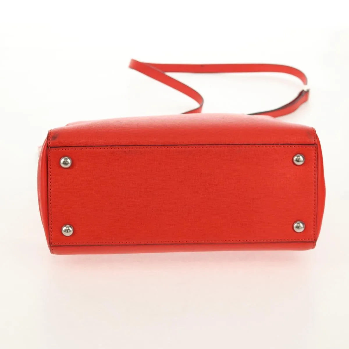 Fendi 2Jours Leather, Red, Leather, Tote Bag