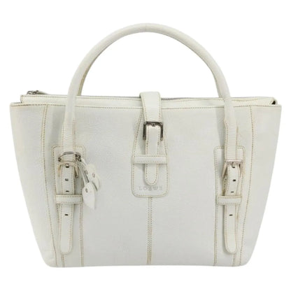 Loewe Senda Leather, White, Leather, Handbag