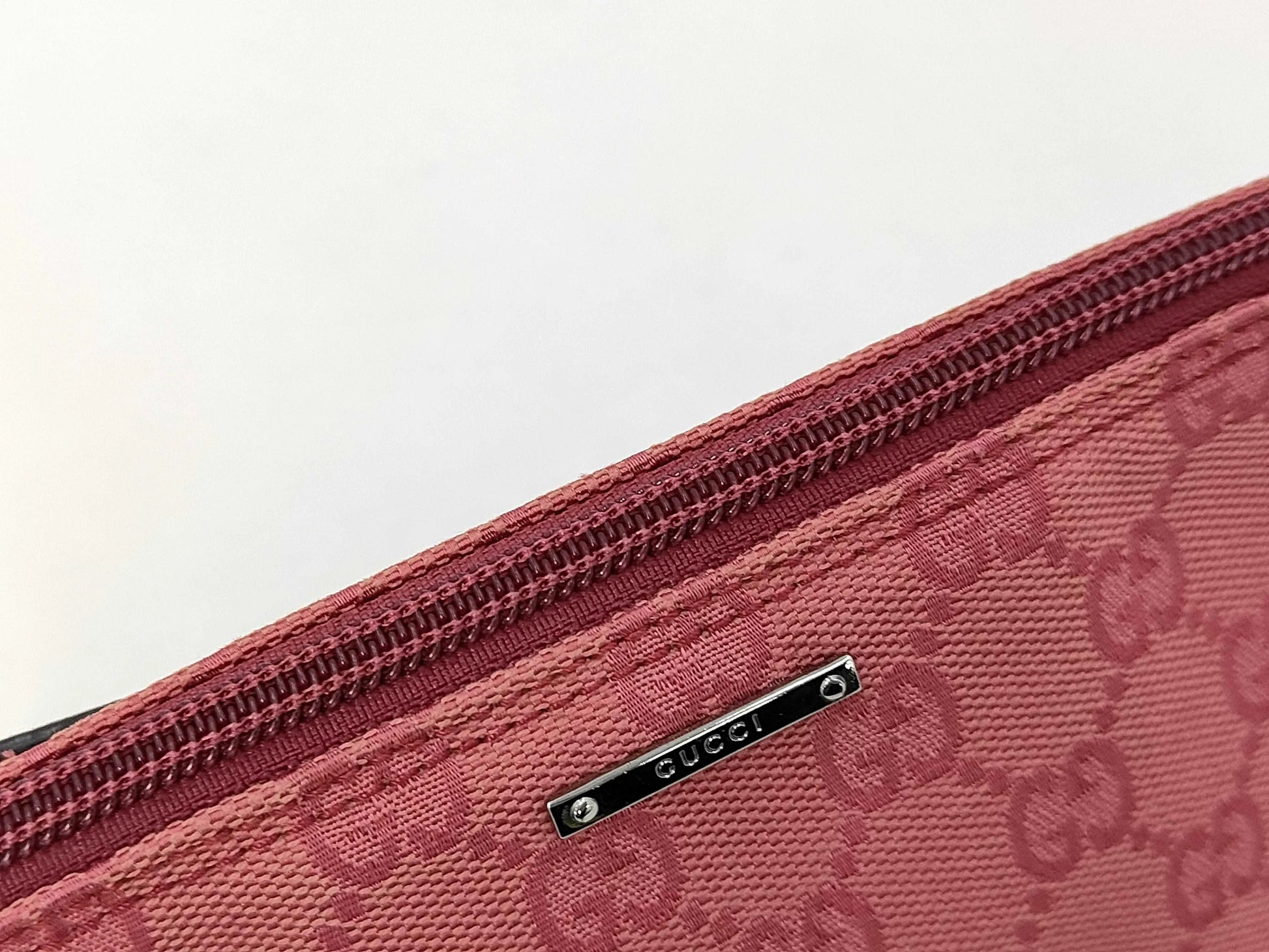 Gucci D-Ring Shoulder Bag (Outlet) GG Canvas, Pink, Canvas, Shoulder Bag