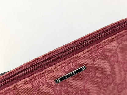 Gucci D-Ring Shoulder Bag (Outlet) GG Canvas, Pink, Canvas, Shoulder Bag