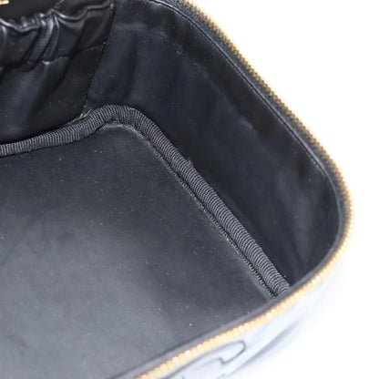 Chanel Vintage Timeless Cosmetic Case Patent, Black, Patent Leather, Handbag