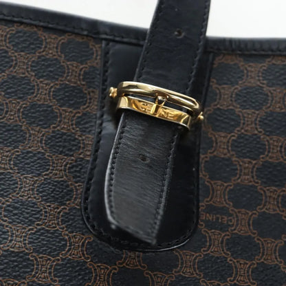 Celine C Macadam Tote PVC leather/ Macadam canvas, Black, PVC, Shoulder Bag