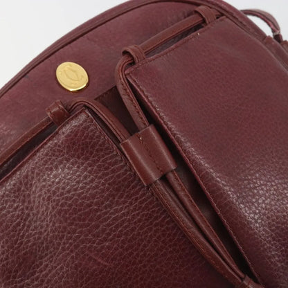 Cartier Tasseled Must de Cartier Leather, Burgundy, Leather, Shoulder Bag