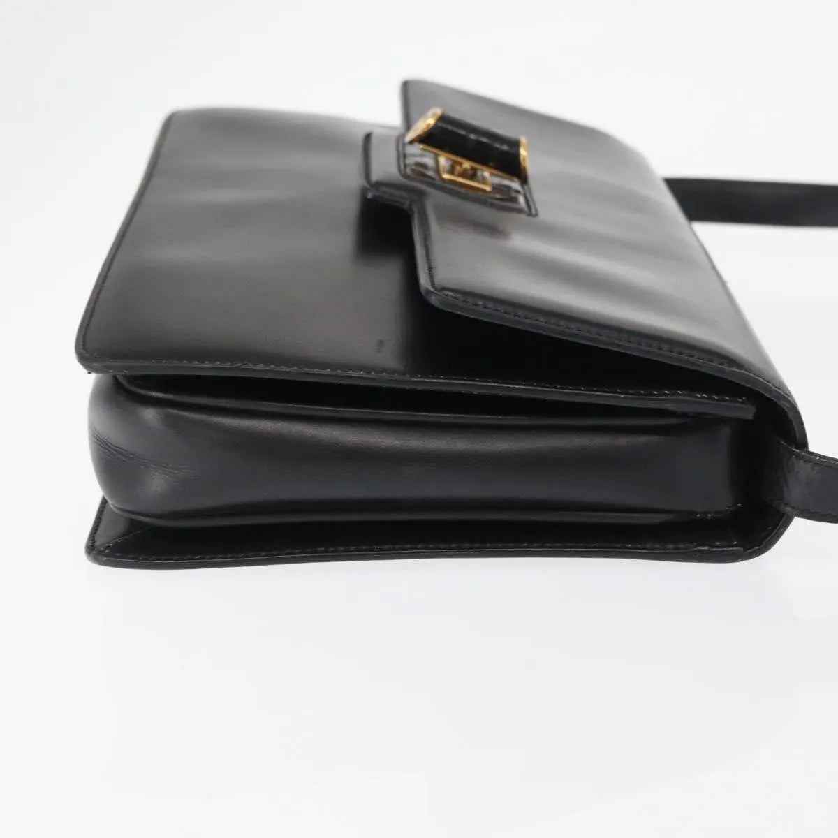 Gucci Vintage Leather, Black, Leather, Shoulder Bag