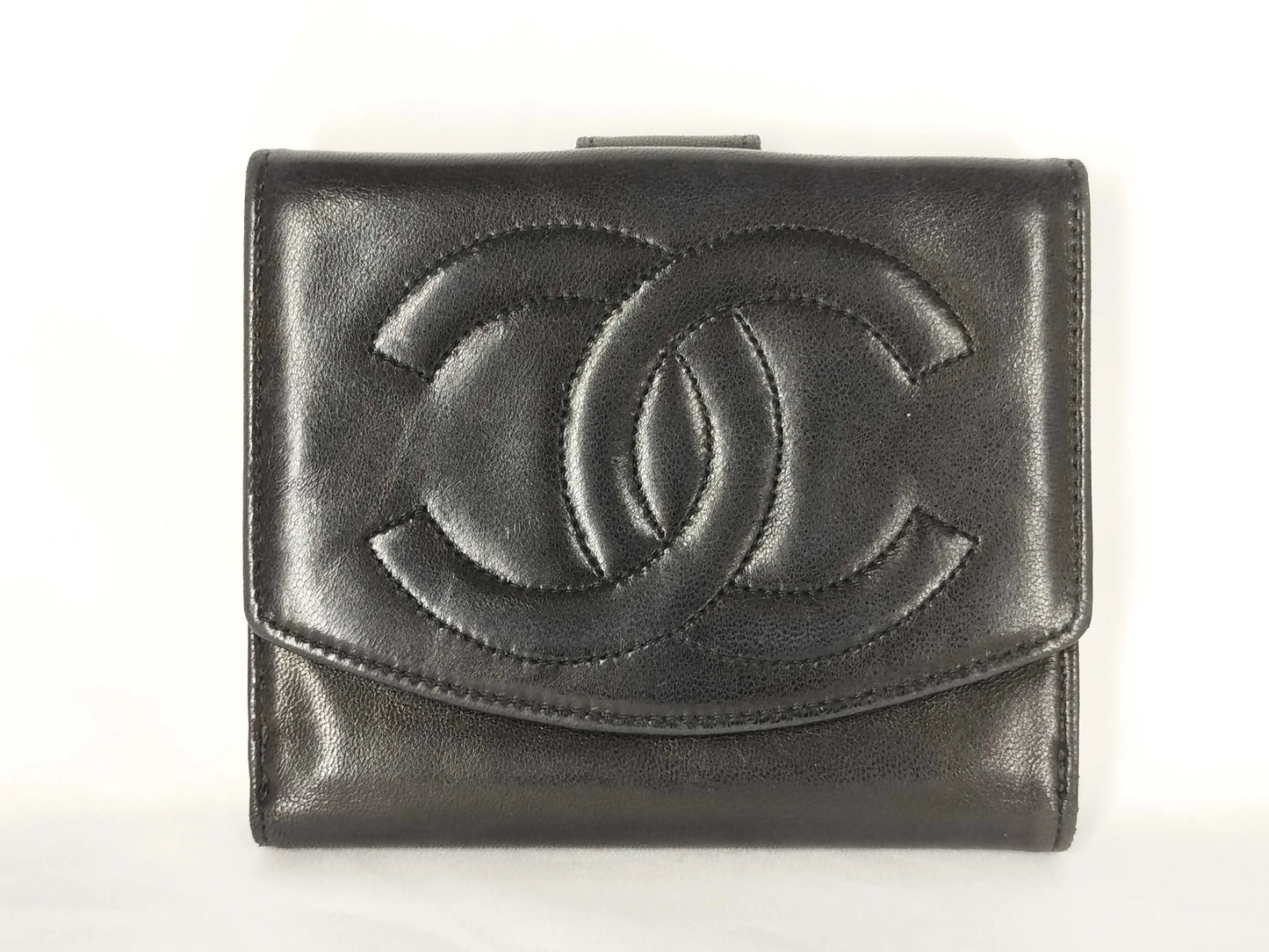 Chanel Timeless CC Bifold Wallet Caviar, Black, Leather, Wallet